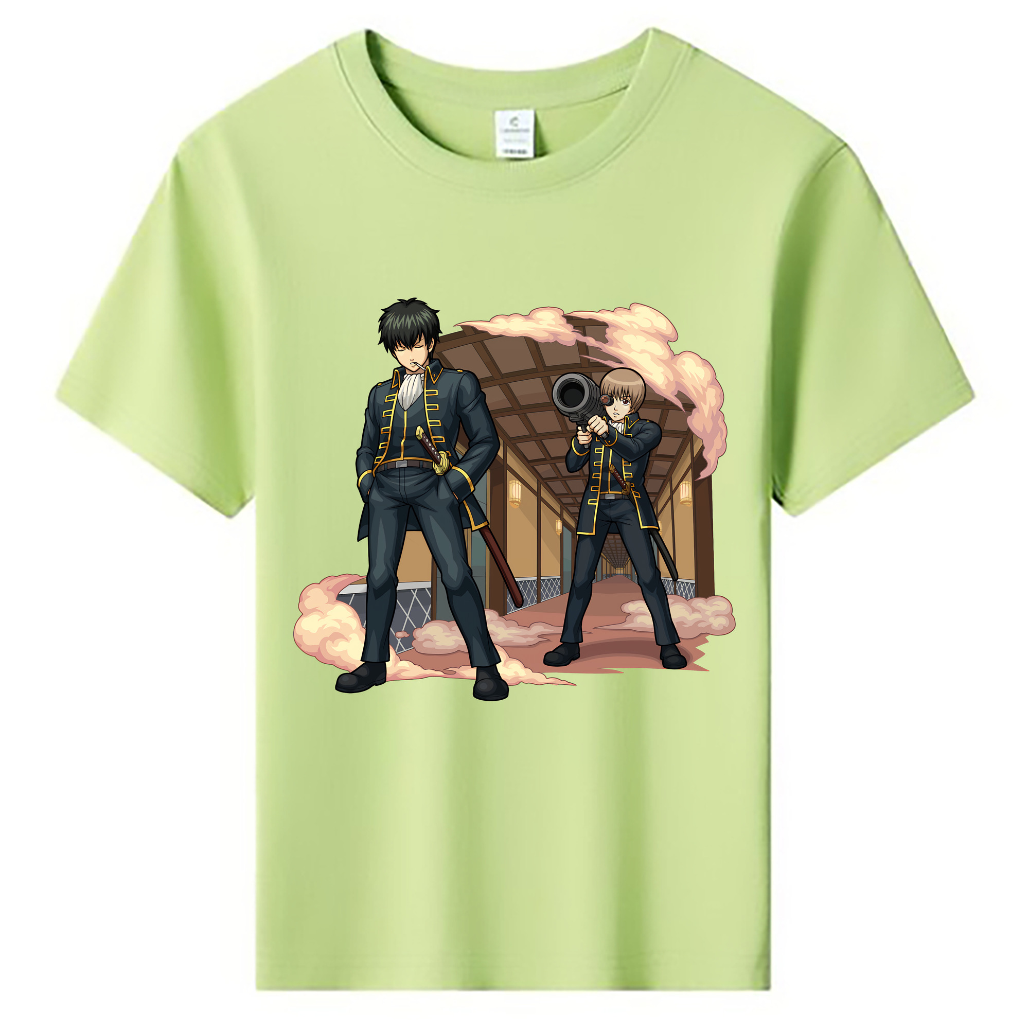 （画像用） ぎんたま 坂田銀時（さかたぎんとき） 神楽 志村新八（しむら しんぱち） GINTAMA Sakata Gintoki Kagura Shimura Shinpachi 綿100％キッズTシャツ（フロントプリント）
